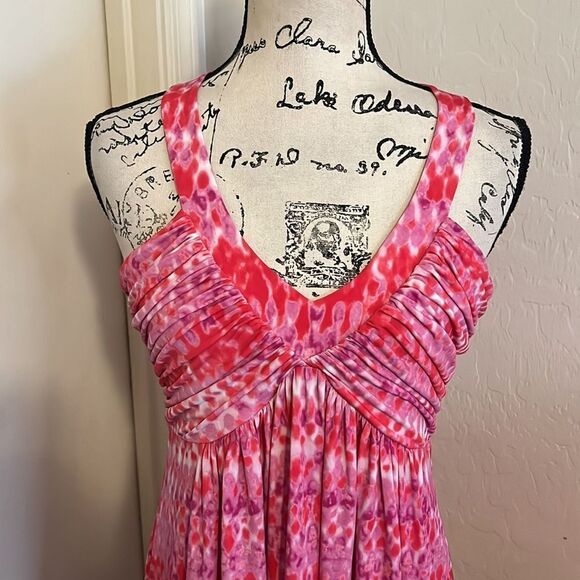 Calvin Klein Multicolor Print Dress Resort Wear Feminine Cruise Beach Vibrant - Picture 4 of 9